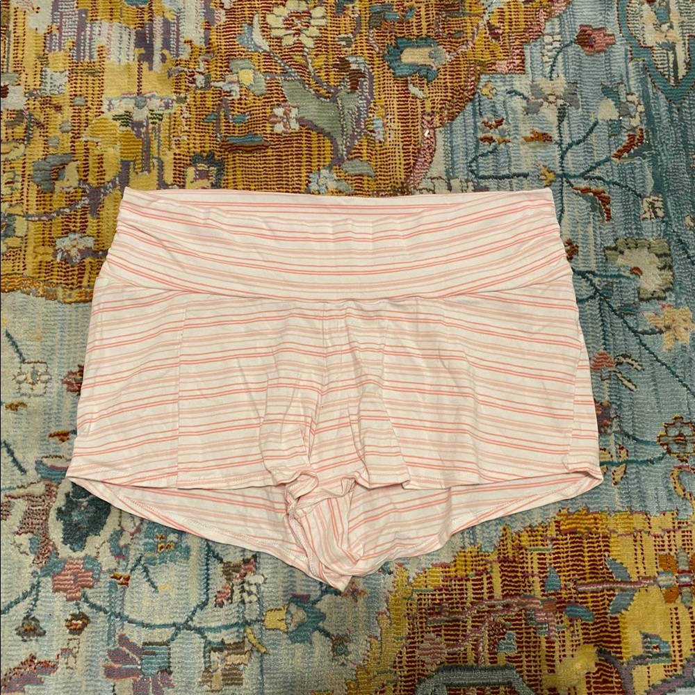 Motherhood Maternity Sleep Shorts ~ coral stripe ~ XL ~ NWOT